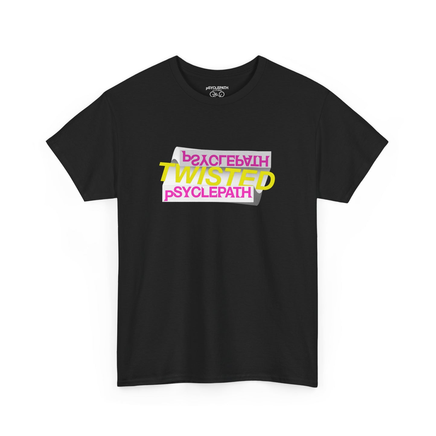 Twisted Psyclepath Pink/Yellow Logo T-shirt