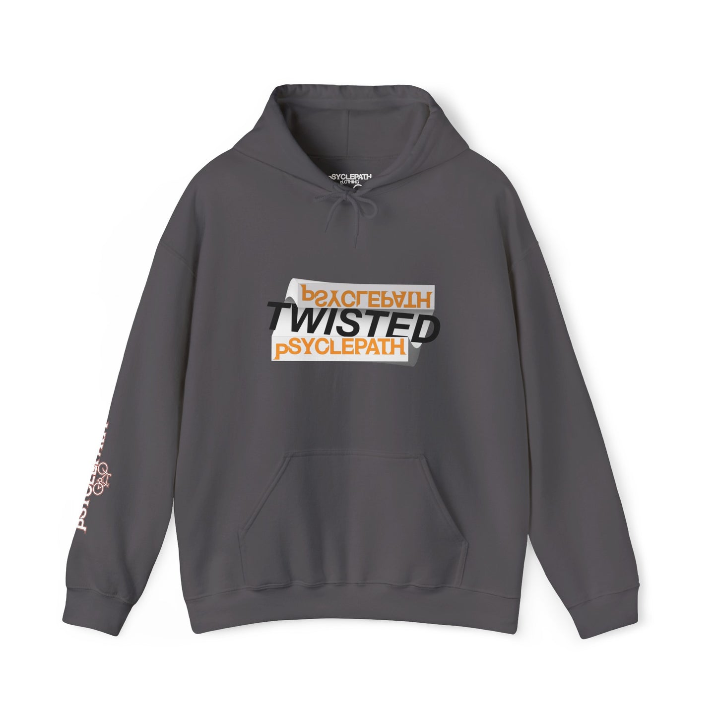 Twisted Psyclepath Black/Orange Logo Hoodie