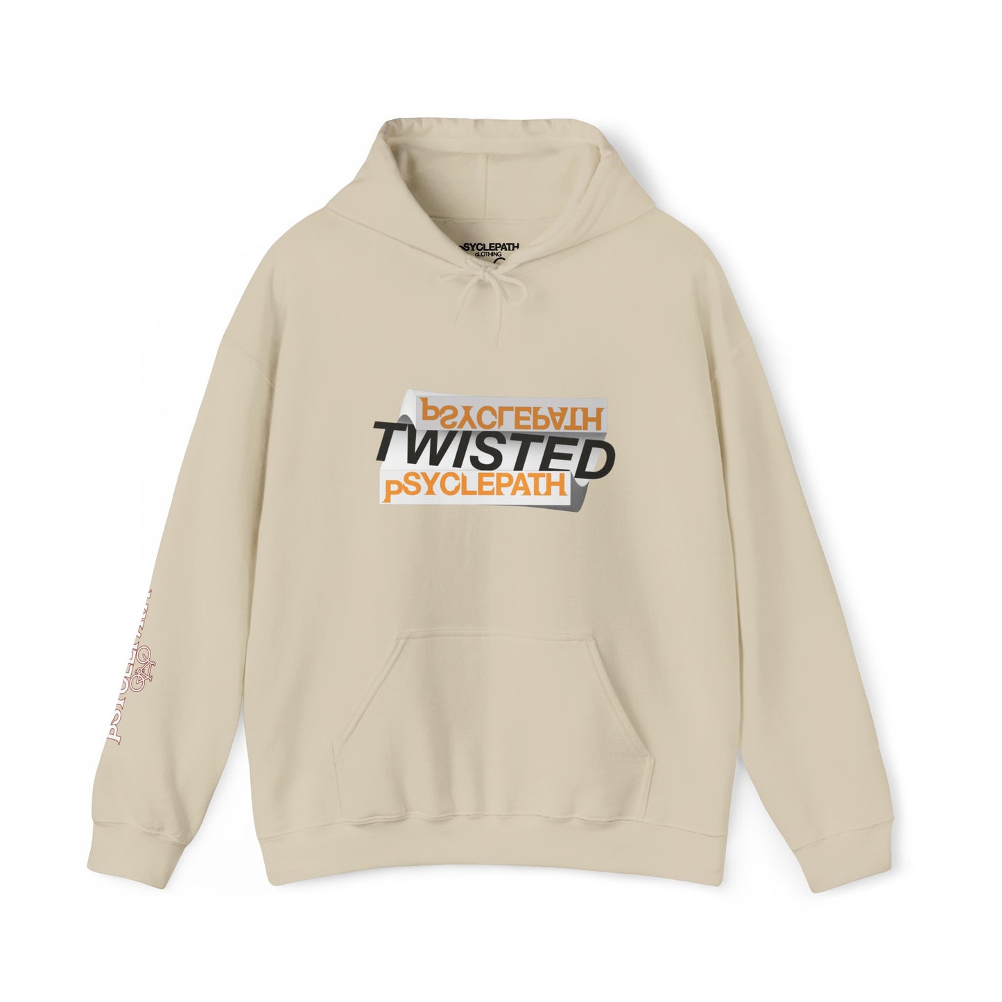 Twisted Psyclepath Black/Orange Logo Hoodie