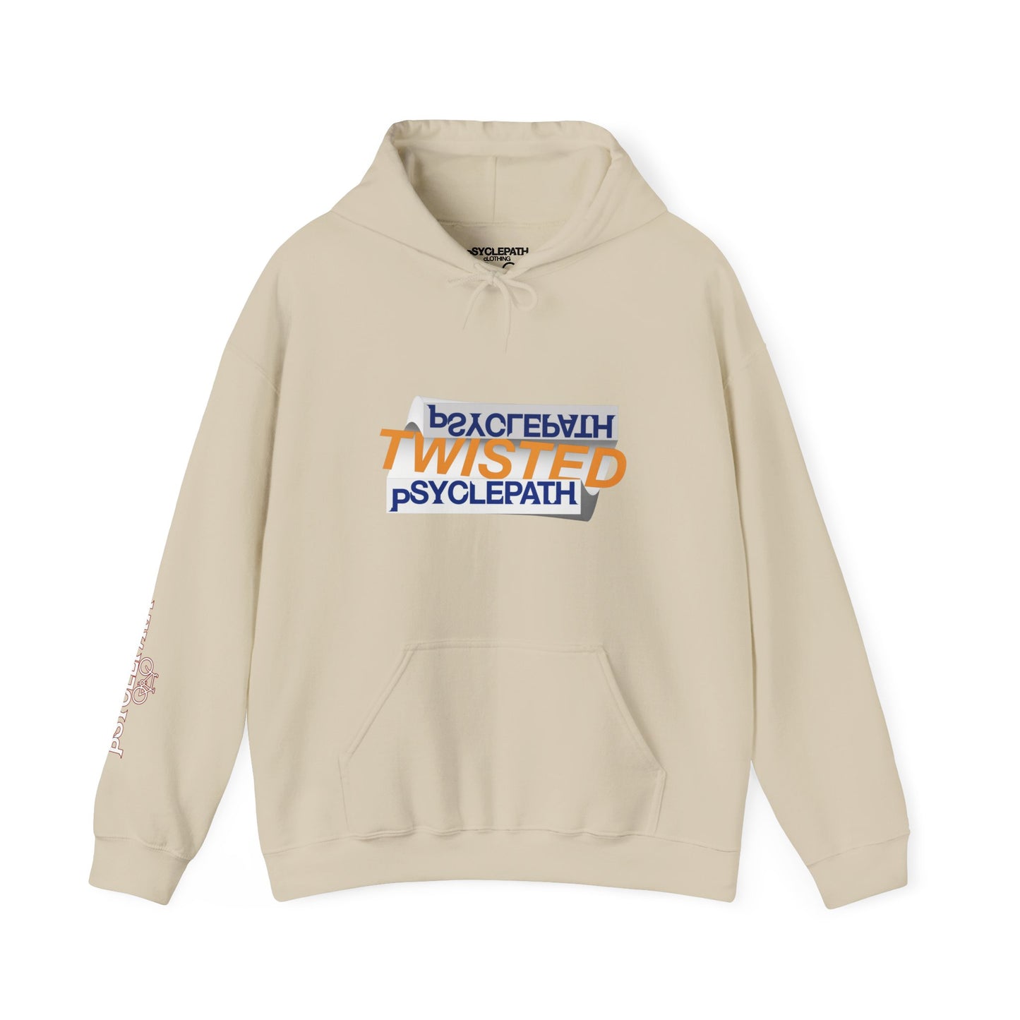 Twisted Psyclepath Navy/Orange Logo Hoodie