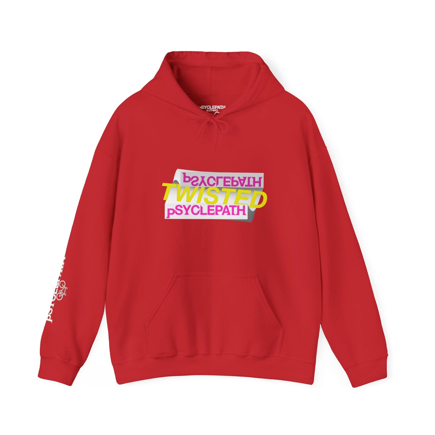 Twisted Psyclepath Pink/Yellow Logo Hoodie