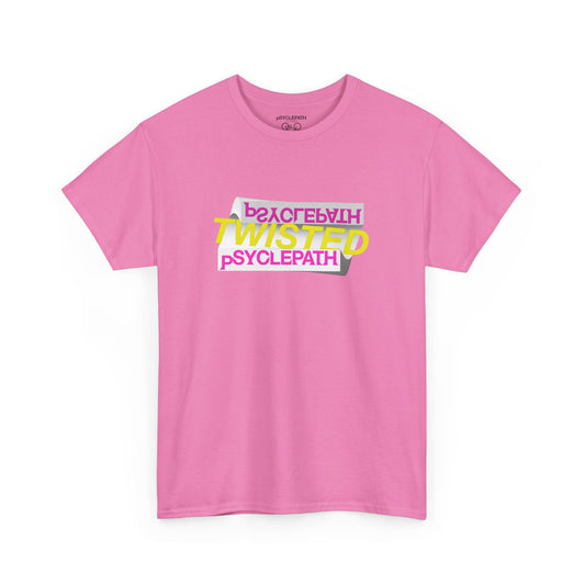 Twisted Psyclepath Pink/Yellow Logo T-shirt