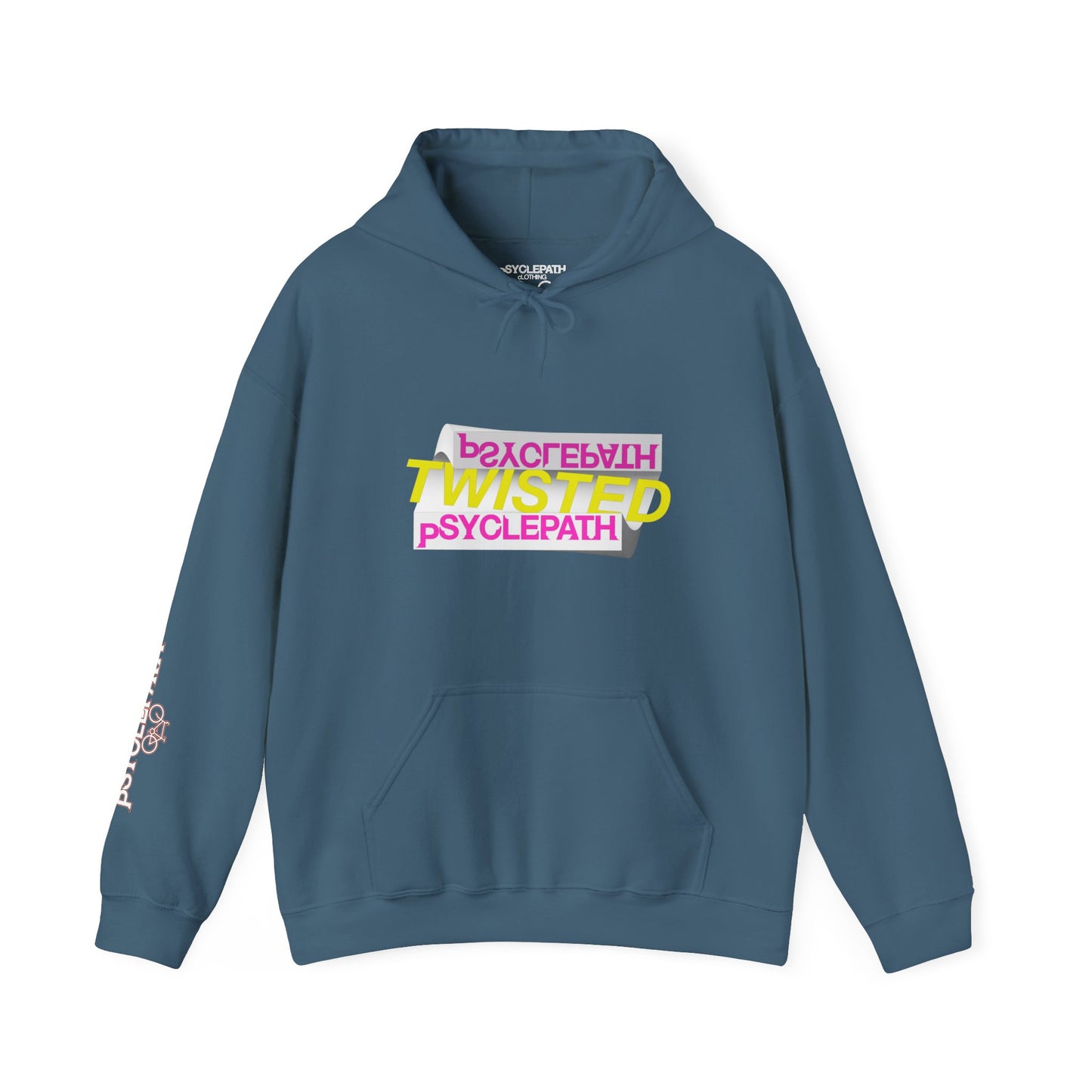 Twisted Psyclepath Pink/Yellow Logo Hoodie