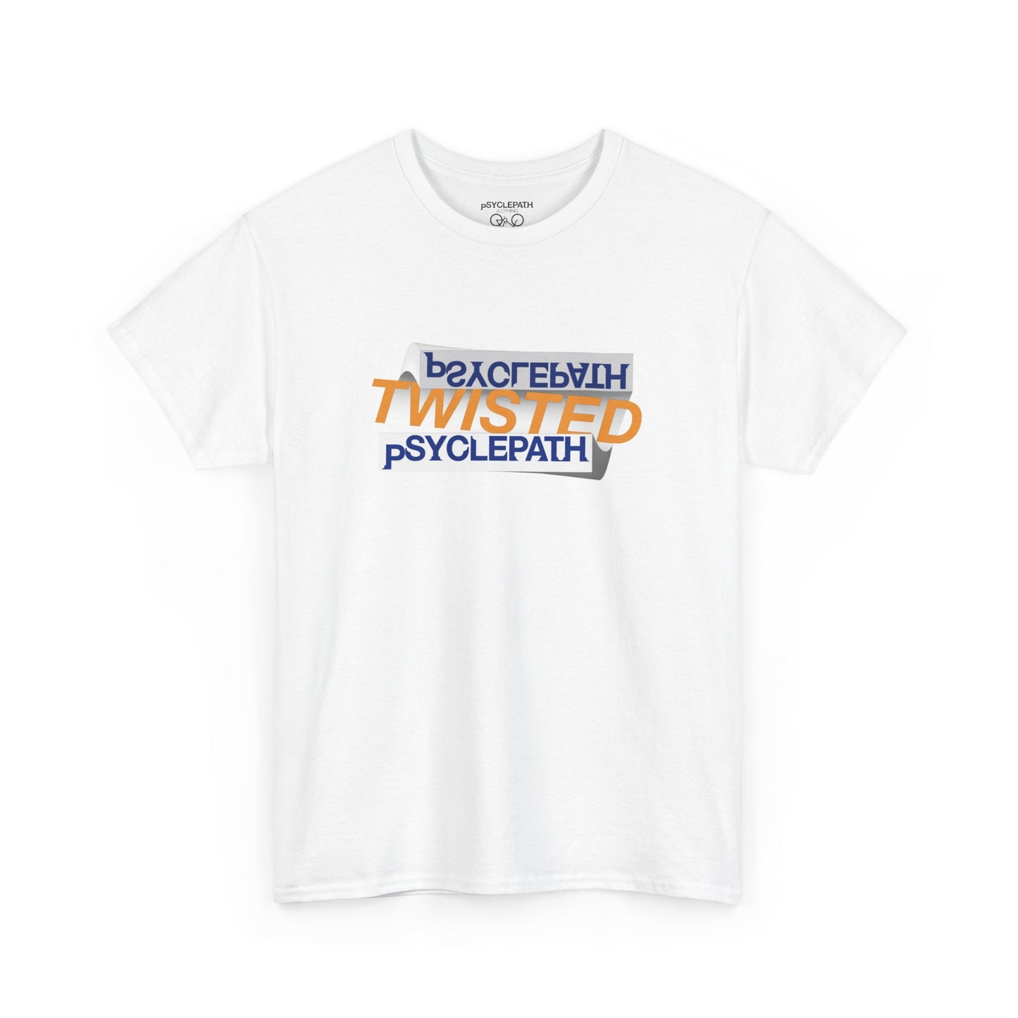 Twisted Psyclepath Navy/Orange Logo T-shirt