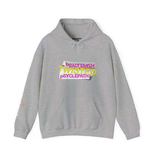 Twisted Psyclepath Pink/Yellow Logo Hoodie