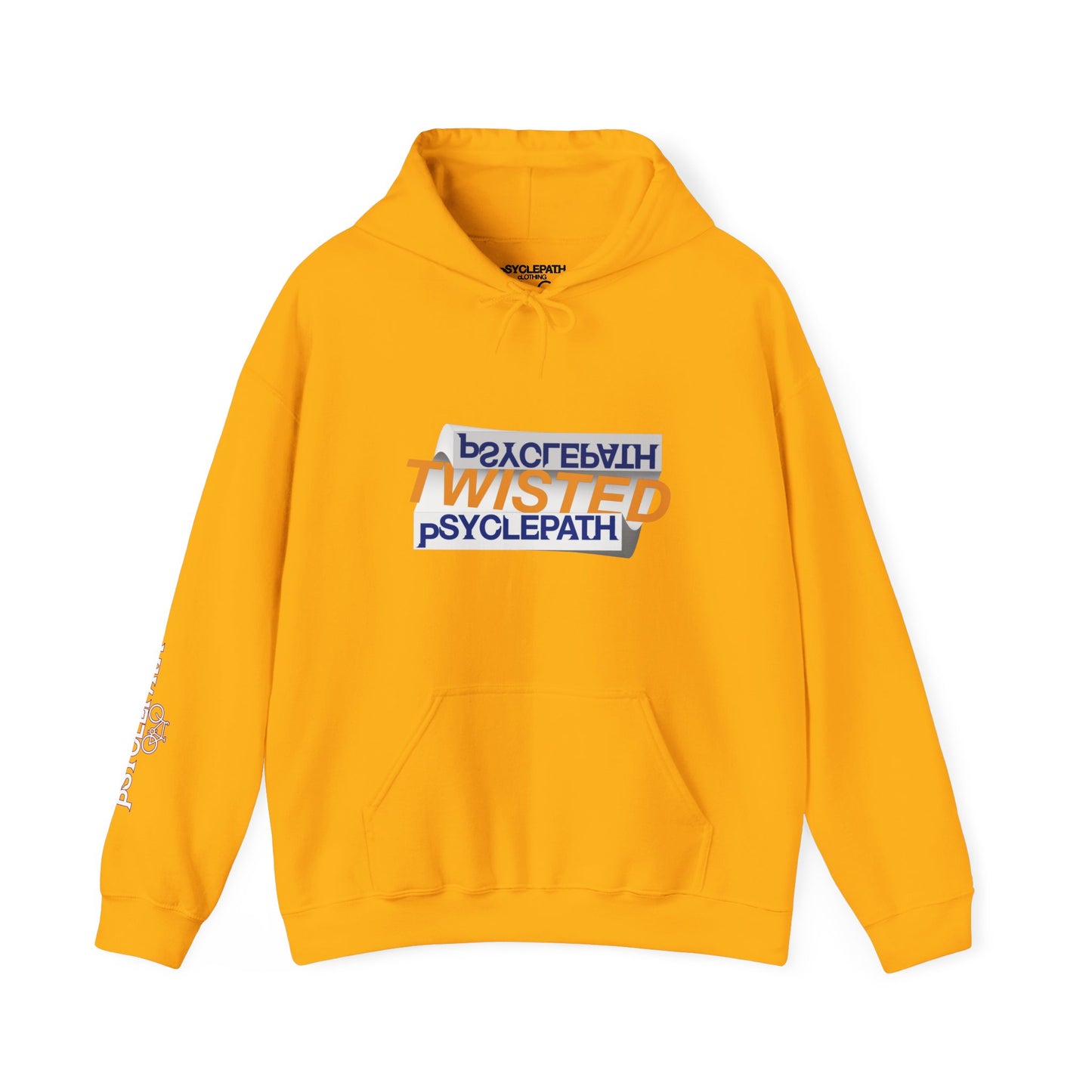 Twisted Psyclepath Navy/Orange Logo Hoodie