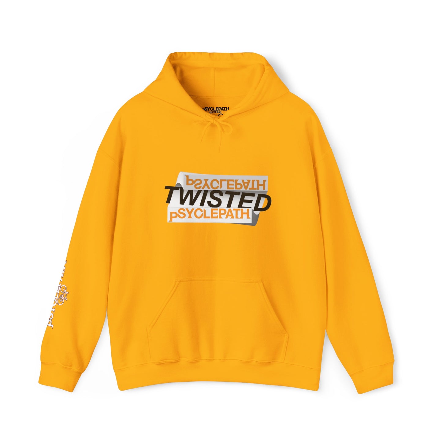 Twisted Psyclepath Black/Orange Logo Hoodie