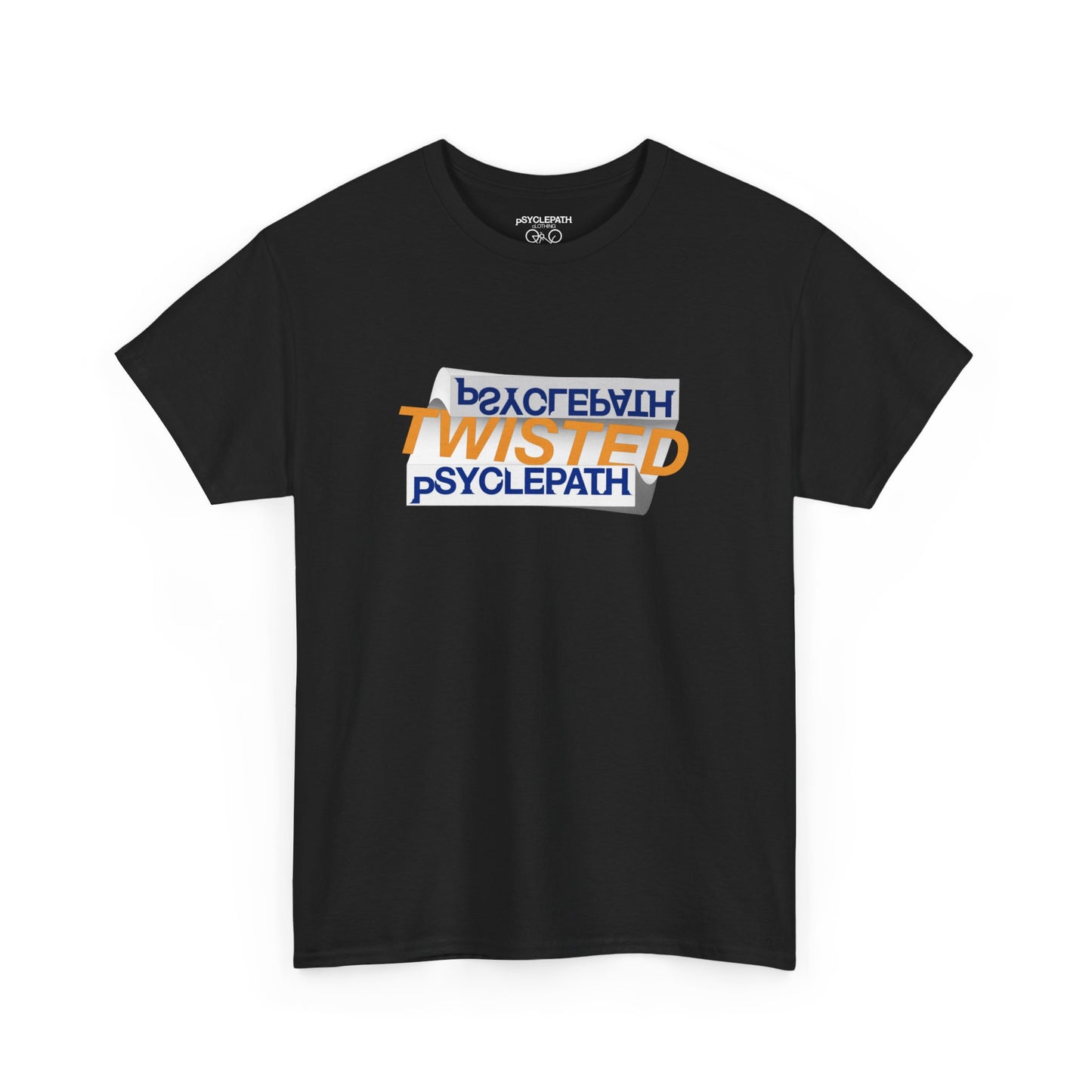 Twisted Psyclepath Navy/Orange Logo T-shirt