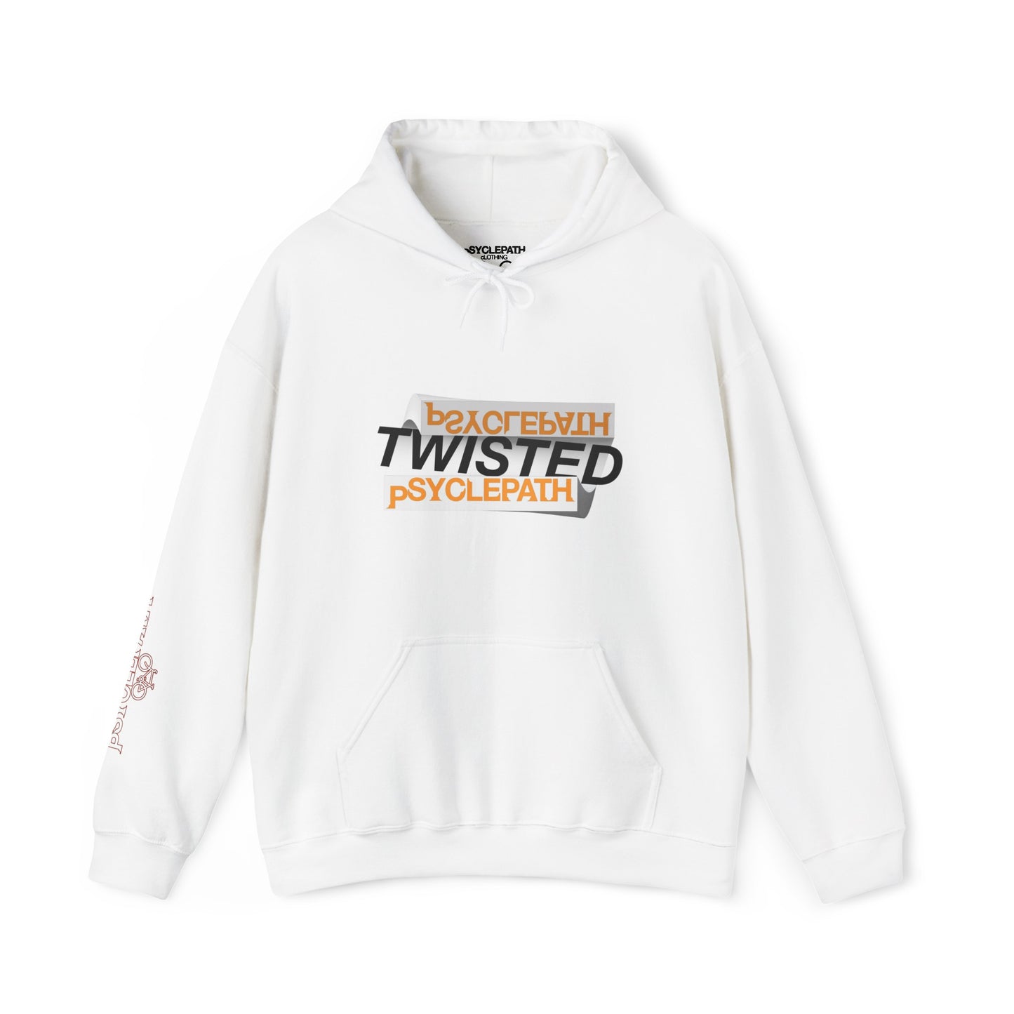 Twisted Psyclepath Black/Orange Logo Hoodie