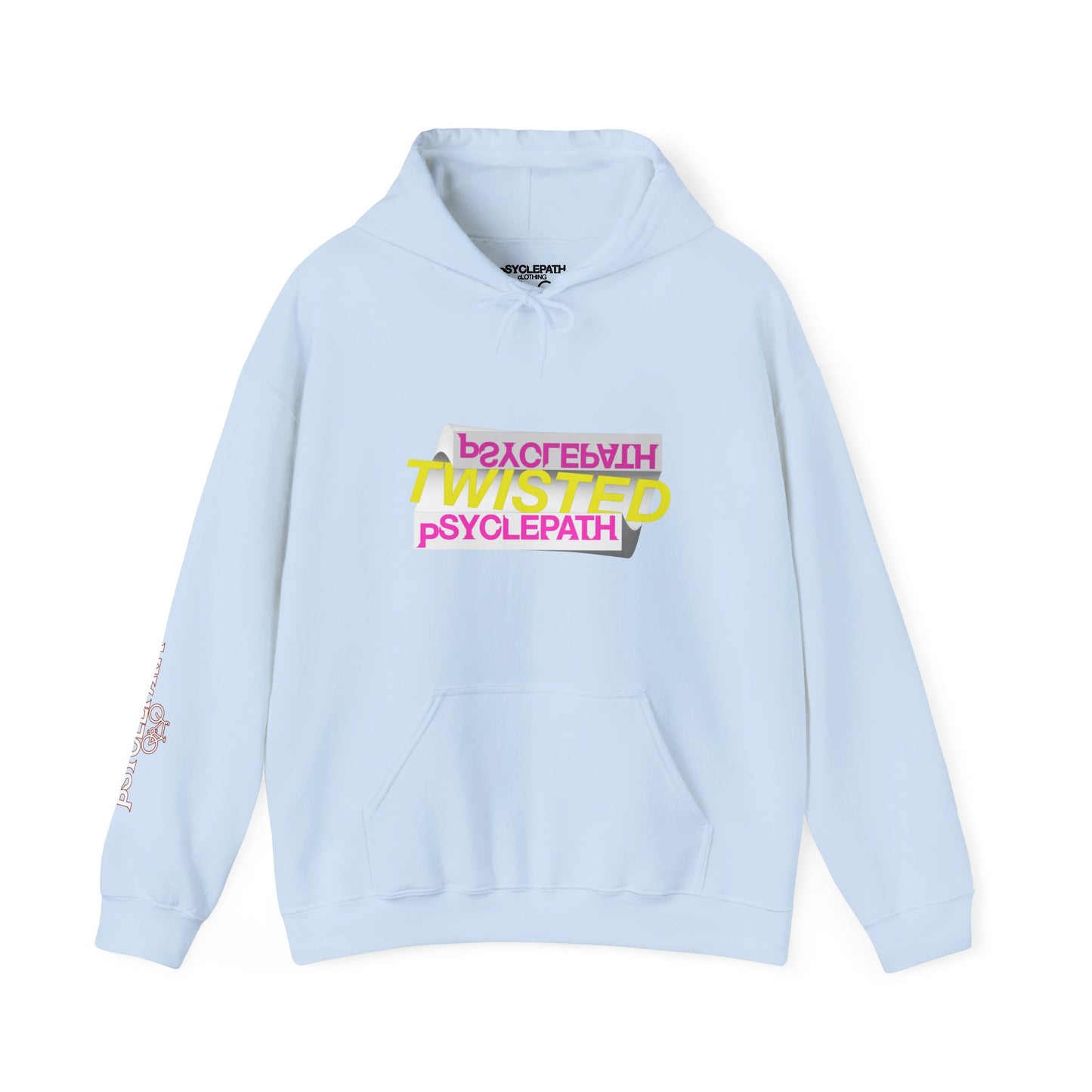 Twisted Psyclepath Pink/Yellow Logo Hoodie