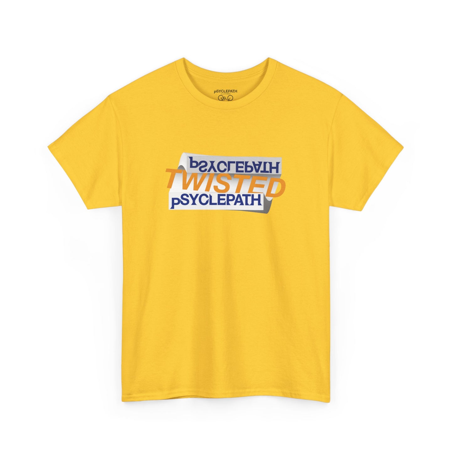 Twisted Psyclepath Navy/Orange Logo T-shirt