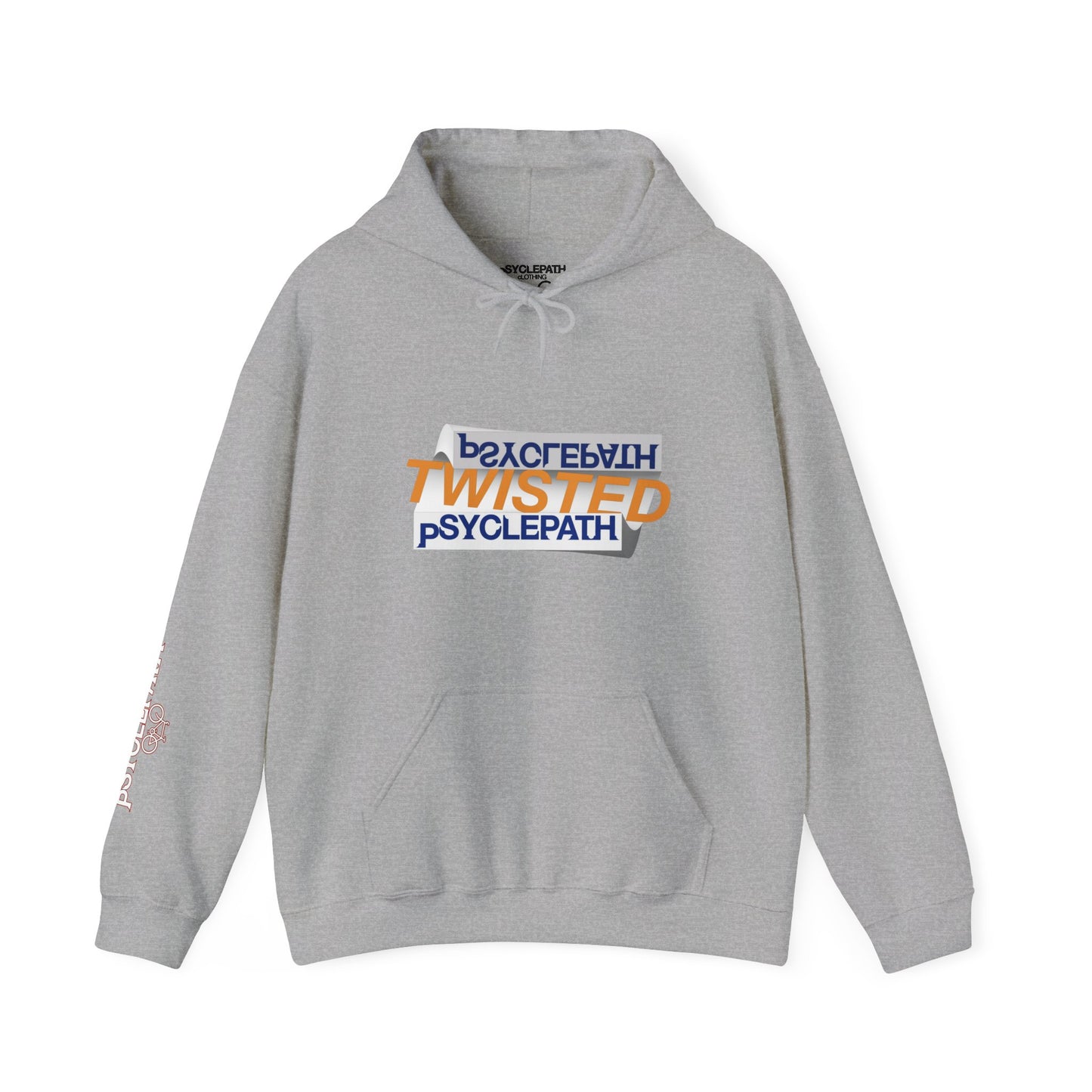 Twisted Psyclepath Navy/Orange Logo Hoodie