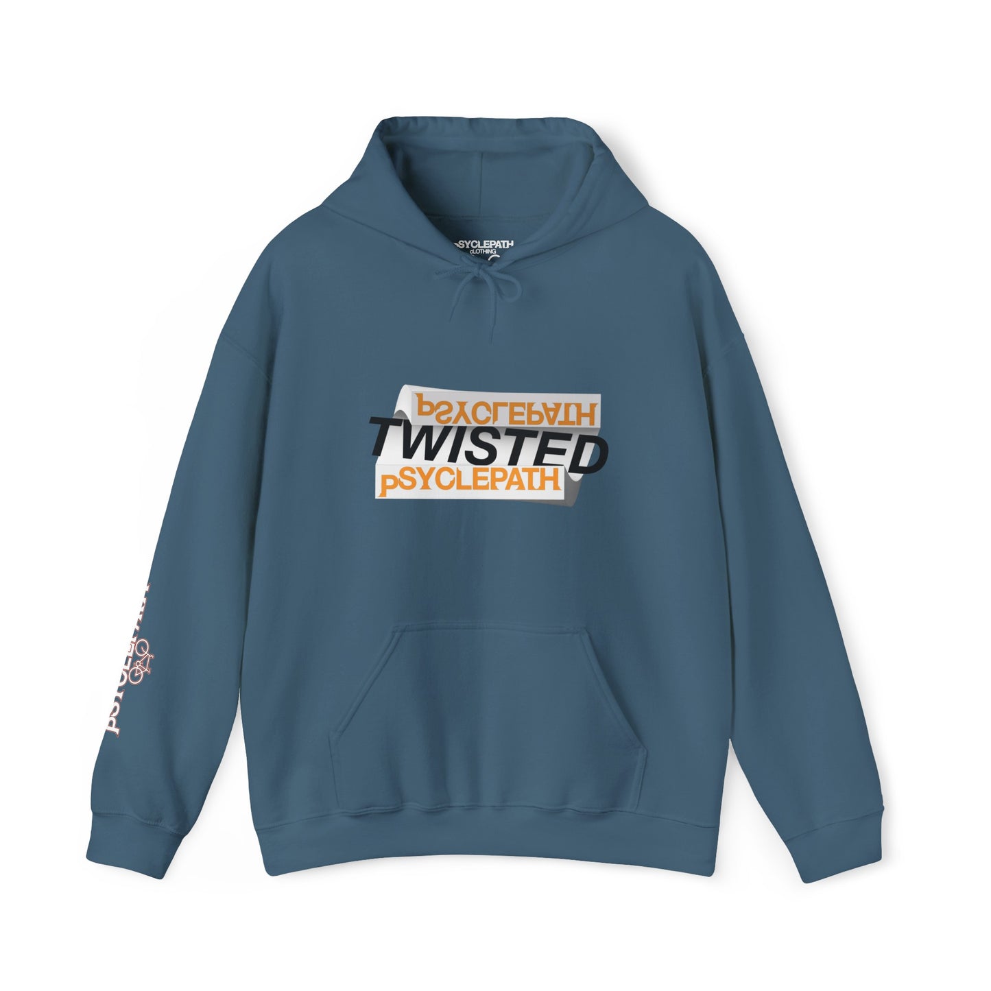 Twisted Psyclepath Black/Orange Logo Hoodie